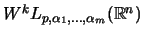 $W^k L_{p, \alpha_1,\ldots, \alpha_m}(\mathbb{R}^n)$