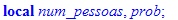 Aniversarios := proc (percentagem::float) local num_pessoas, prob; prob := 0; num_pessoas := 0;  while prob < percentagem do num_pessoas := num_pessoas+1; prob := 1-numbperm(365,num_pessoas)/(365^num_p...