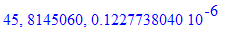 45, 8145060, .1227738040e-6