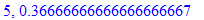 5, .36666666666666666667