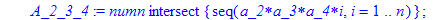 B2alt := proc (a_1, a_2, a_3, a_4, n::integer) local numn, i, A_1, A_2, A_3, A_4, A_1_2, A_1_3, A_1_4, A_2_3, A_2_4, A_3_4, A_1_2_3, A_1_2_4, A_1_3_4, A_2_3_4, A_1_2_3_4; numn := {seq(i,i = 1 .. n)}; A...