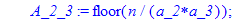 B2 := proc (a_1, a_2, a_3, a_4, n::integer) local A_1, A_2, A_3, A_4, A_1_2, A_1_3, A_1_4, A_2_3, A_2_4, A_3_4, A_1_2_3, A_1_2_4, A_1_3_4, A_2_3_4, A_1_2_3_4; A_1 := floor(n/a_1); A_2 := floor(n/a_2); ...