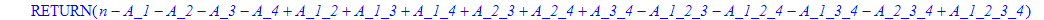 B2 := proc (a_1, a_2, a_3, a_4, n::integer) local A_1, A_2, A_3, A_4, A_1_2, A_1_3, A_1_4, A_2_3, A_2_4, A_3_4, A_1_2_3, A_1_2_4, A_1_3_4, A_2_3_4, A_1_2_3_4; A_1 := floor(n/a_1); A_2 := floor(n/a_2); ...