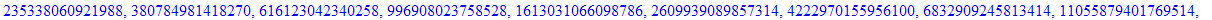 2, 4, 6, 10, 16, 26, 42, 68, 110, 178, 288, 466, 754, 1220, 1974, 3194, 5168, 8362, 13530, 21892, 35422, 57314, 92736, 150050, 242786, 392836, 635622, 1028458, 1664080, 2692538, 4356618, 7049156, 11405...