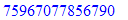 y := 1445271342077333850810587930721246119637276300086542923991011323094820891531712659656668032513734254782932933643187458814460659880338609653396403575967077856790