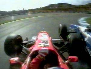 inboard photo from Schumacher's car