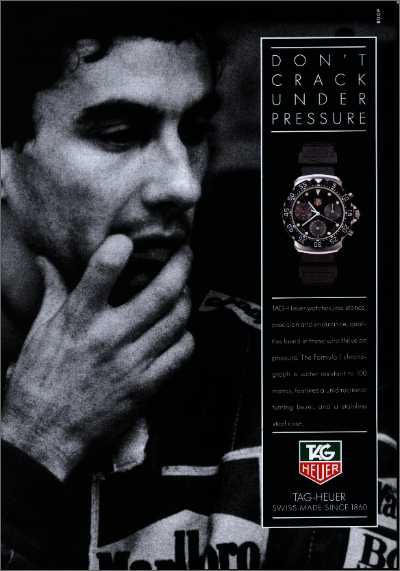 Senna advert for Tag-Heuer