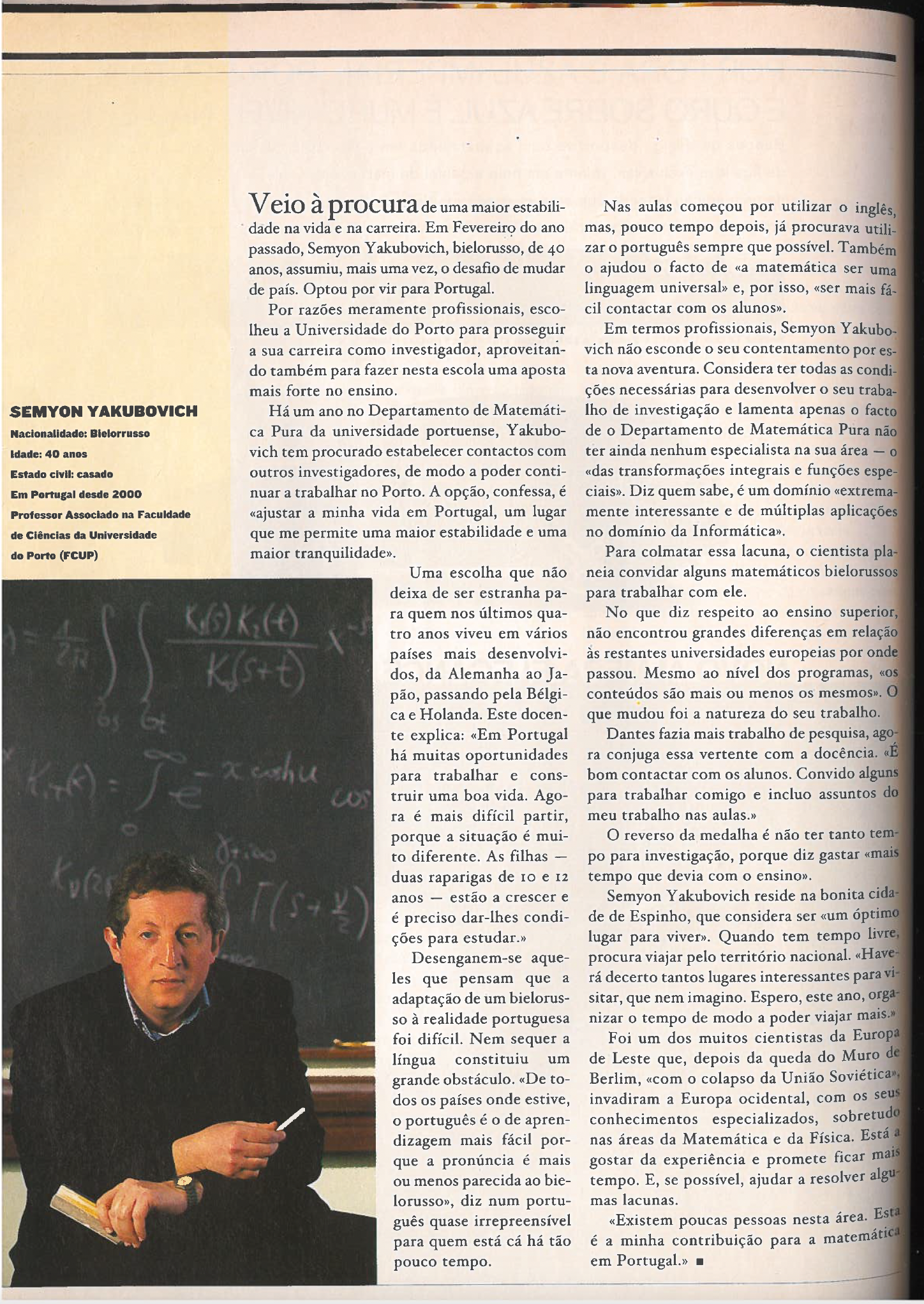 Professor Yakubovich